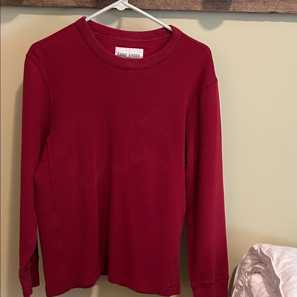 Eddie Bauer Rich Red Crew Neck Top